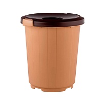 Мусорный бак с крышкой - воронкой на колесах 105 л бежевый 105 бежевый в Ессентуках Мусорный бак с крышкой - воронкой на колесах 105 л бежевый 105 бежевый в Ессентуках