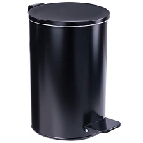 Ведро для мусора с педалью, усиленное, Титан, 10 л, черное, оцинкованная сталь в Ессентуках