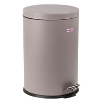 Ведро-контейнер для мусора (урна) с педалью LAIMA Classic, 20 л, серое, матовое, металл, со съемным внутренним ведром в Ессентуках