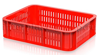 Ящик (лоток) кондитерский перфорированные стенки сплошное дно красный в Ессентуках