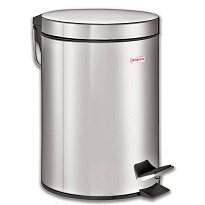 Ведро-контейнер для мусора (урна) с педалью LAIMA Classic, 5 л, зеркальное, нержавеющая сталь, со съемным внутренним ведром в Ессентуках