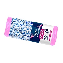 Мешки для мусора 10 л, розовые, в рулоне 30 шт., ПНД, 8 мкм, 470х360 мм, Узоры Чистоты, МУ3582 (МГ-10роз) в Ессентуках