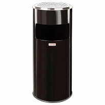 Урна с пепельницей 27 л, нержавеющая сталь, черная, LAIMA PROFESSIONAL в Ессентуках