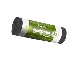 Мешки для мусора 30 л, черные, в рулоне 25 шт., ПНД, 7 мкм, 580х480 мм, SIBIRSKAYA, 101-003 S в Ессентуках