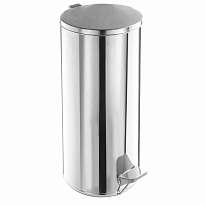 Урна для мусора с педалью, усиленное, Титан, 50 л, кольцо под мешок, нержавеющая сталь, хром в Ессентуках Урна для мусора с педалью, усиленное, Титан, 50 л, кольцо под мешок, нержавеющая сталь, хром в Ессентуках