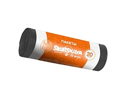 Мешки для мусора 20 л, черные, в рулоне 25 шт., ПНД, 6 мкм, 420х450 мм, SIBIRSKAYA, 101-001 S в Ессентуках