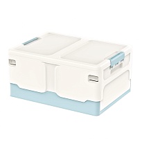 Ящик пластиковый складной белый, дно голубое, 480х360х240 мм в Ессентуках