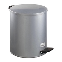 Ведро для мусора с педалью, усиленное, Титан, 15 л, серое, оцинкованная сталь в Ессентуках