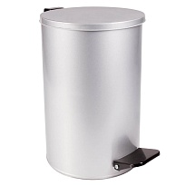Ведро для мусора с педалью, усиленное, Титан, 10 л, серое, оцинкованная сталь в Ессентуках