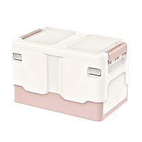 Ящик пластиковый складной белый, дно розовое, 370х240х240 мм в Ессентуках