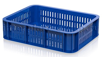 Ящик (лоток) кондитерский перфорированный синий в Ессентуках