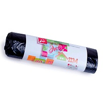 Мешки для мусора 60 л, черные, в рулоне 20 шт., ПНД, 7 мкм, 700х600 мм, Концепция Быта ЭкоДом, 601349 в Ессентуках