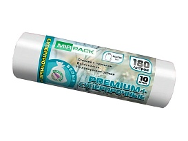 Мешки для мусора 180 л, ароматизированные, белые, в рулоне 10 шт., ПВД, 35 мкм, 1100х930 мм, PREMIUM+, 180105302 в Ессентуках Мешки для мусора 180 л, ароматизированные, белые, в рулоне 10 шт., ПВД, 35 мкм, 1100х930 мм, PREMIUM+, 180105302 в Ессентуках