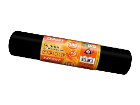 Мешки для мусора 180 л, ароматизированные, черные, в рулоне 10 шт., ПВД, 80 мкм, 1100х930 мм, EXPORT, exp18010142 в Ессентуках