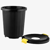 Мусорный бак с крышкой - воронкой на колесах 105 л темно-серый 105 темно-серый в Ессентуках Мусорный бак с крышкой - воронкой на колесах 105 л темно-серый 105 темно-серый в Ессентуках