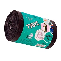Мешки для мусора 12 л, черные, в рулоне 30 шт., ПНД, 6 мкм, 550х320 мм, Концепция Быта Tubus, 604936 в Ессентуках