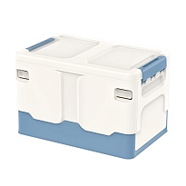 Ящик пластиковый складной белый, дно синее, 370х240х240 мм в Ессентуках