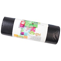 Мешки для мусора 220 л, черные, в рулоне 10 шт., ПВД, 29 мкм, 1100х830 мм, Концепция Быта ЭкоДом, 604924 в Ессентуках