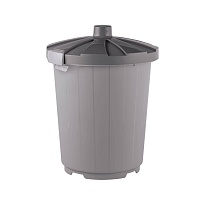 Мусорный бак с крышкой 105 л серый 105 серый в Ессентуках Мусорный бак с крышкой 105 л серый 105 серый в Ессентуках