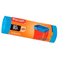 Мешки для мусора 80 л, синие, в рулоне 20 шт., ПНД, 12 мкм, 900х700 мм, PACLAN Classic, 606335 в Ессентуках