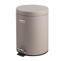 Ведро-контейнер для мусора (урна) с педалью LAIMA Classic, 5 л, серое, матовое, металл, со съемным внутренним ведром в Ессентуках