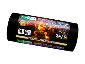 Мешки для мусора 240 л, ароматизированные, черные, в рулоне 10 шт., ПВД 40 мкм, 1500х1100 мм, СИЛАЧИ, sil24011110 в Ессентуках