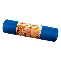 Мешки для мусора 100 л, с завязками, синие, в рулоне 10 шт., ПВД, 40 мкм, 840х670 мм, Концепция Быта Vitalux, 604933 в Ессентуках Мешки для мусора 100 л, с завязками, синие, в рулоне 10 шт., ПВД, 40 мкм, 840х670 мм, Концепция Быта Vitalux, 604933 в Ессентуках