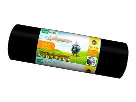 Мешки для мусора 180 л, ароматизированные, черные, в рулоне 10 шт., ПВД, 100 мкм, 1100х930 мм, Добрыня, Dob18010black в Ессентуках Мешки для мусора 180 л, ароматизированные, черные, в рулоне 10 шт., ПВД, 100 мкм, 1100х930 мм, Добрыня, Dob18010black в Ессентуках